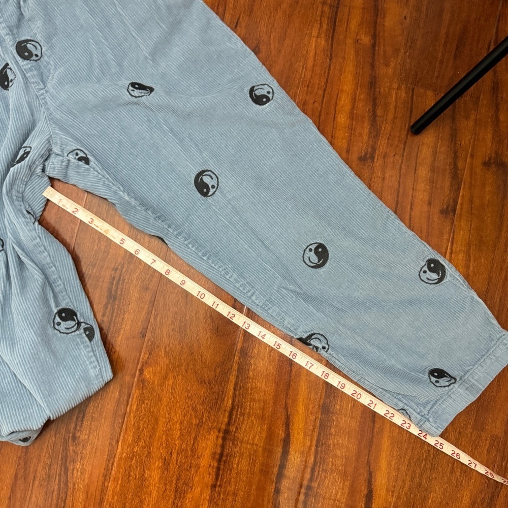 Urban Outfitters Yin Yang Smiley Face Corduroy Pants Drawstring Size Medium - Picture 10 of 10